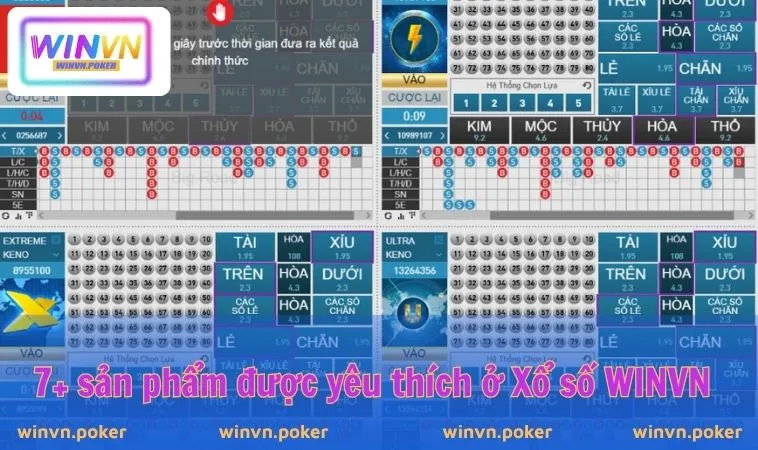 Xổ Số WINVN 2 7+ sản phẩm được yêu thích ở Xổ số WINVN