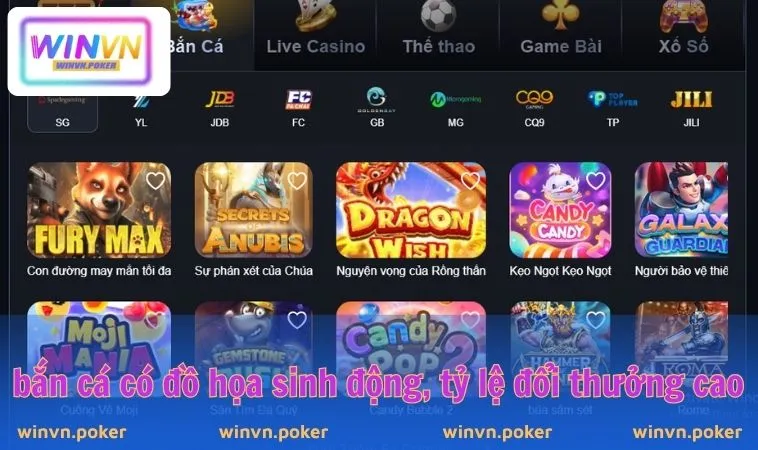 WINVN 32 Bắn cá là chuyên mục có đồ họa sinh động và khả năng quy đổi thưởng cao