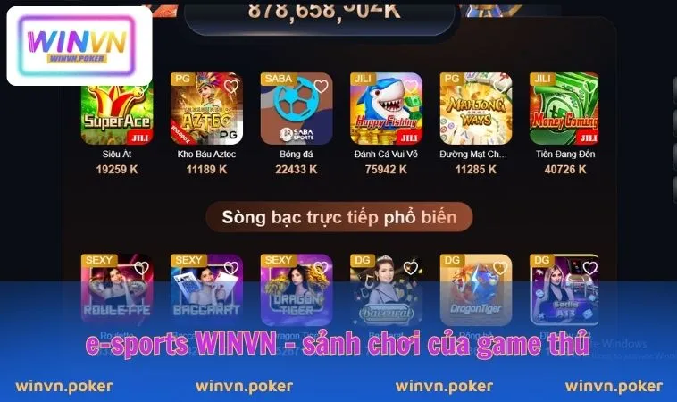 E-Sports WINVN 1 E-sports WINVN - Sảnh chơi của game thủ