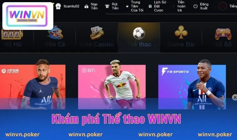 Thể Thao WINVN 1 Khám phá thể thao WINVN