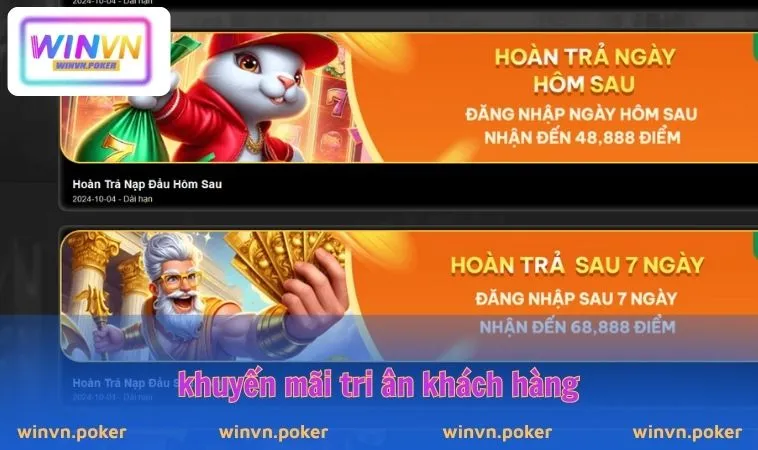 Khuyến Mãi WINVN 3 Khuyến mãi tri ân khách hàng