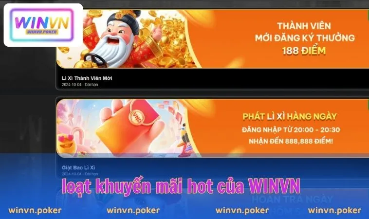 Khuyến Mãi WINVN 1 Loạt khuyến mãi hot của WINVN