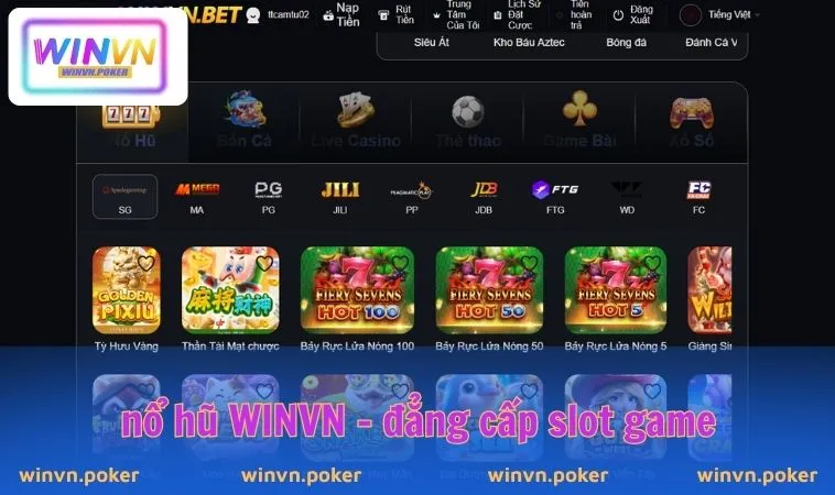 Nổ Hũ WINVN 1 Nổ hũ WINVN - Đẳng cấp slot game